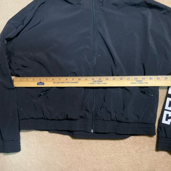 Victoria Secret PINK Sz Large Black Cropped Zip Jacket Pink Logo on Sleeve‎ (I) - Picture 5 of 6